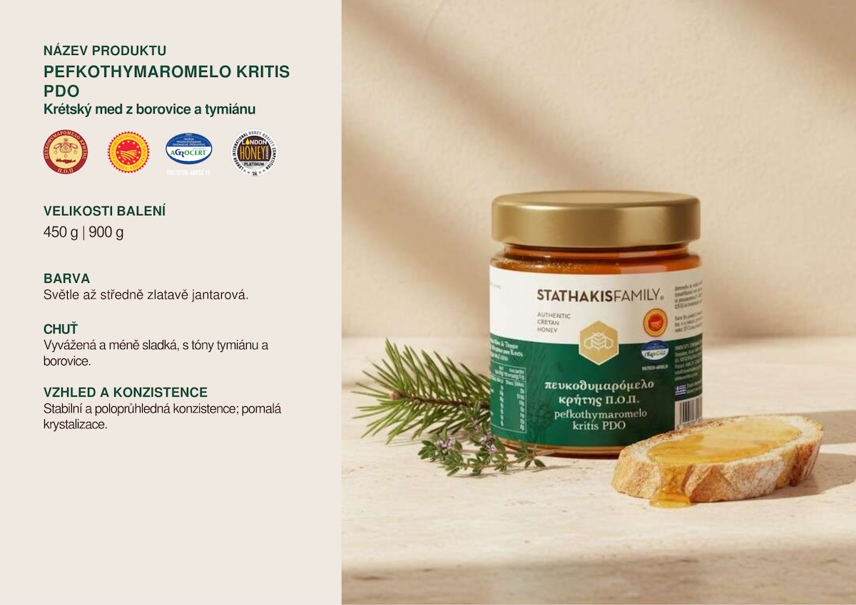 STATHAKIS FAMILY krétský borovicovo-tymiánový med 900 g 3
